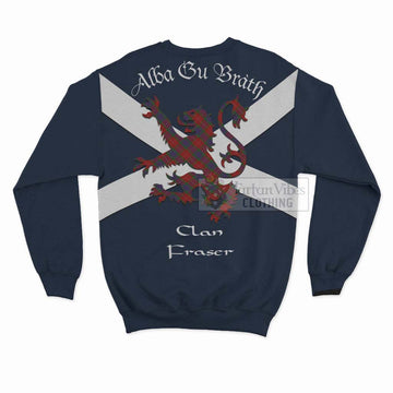 Fraser Tartan Lion Rampant Sweatshirt  Proudly Display Your Heritage with Alba Gu Brath and Clan Name