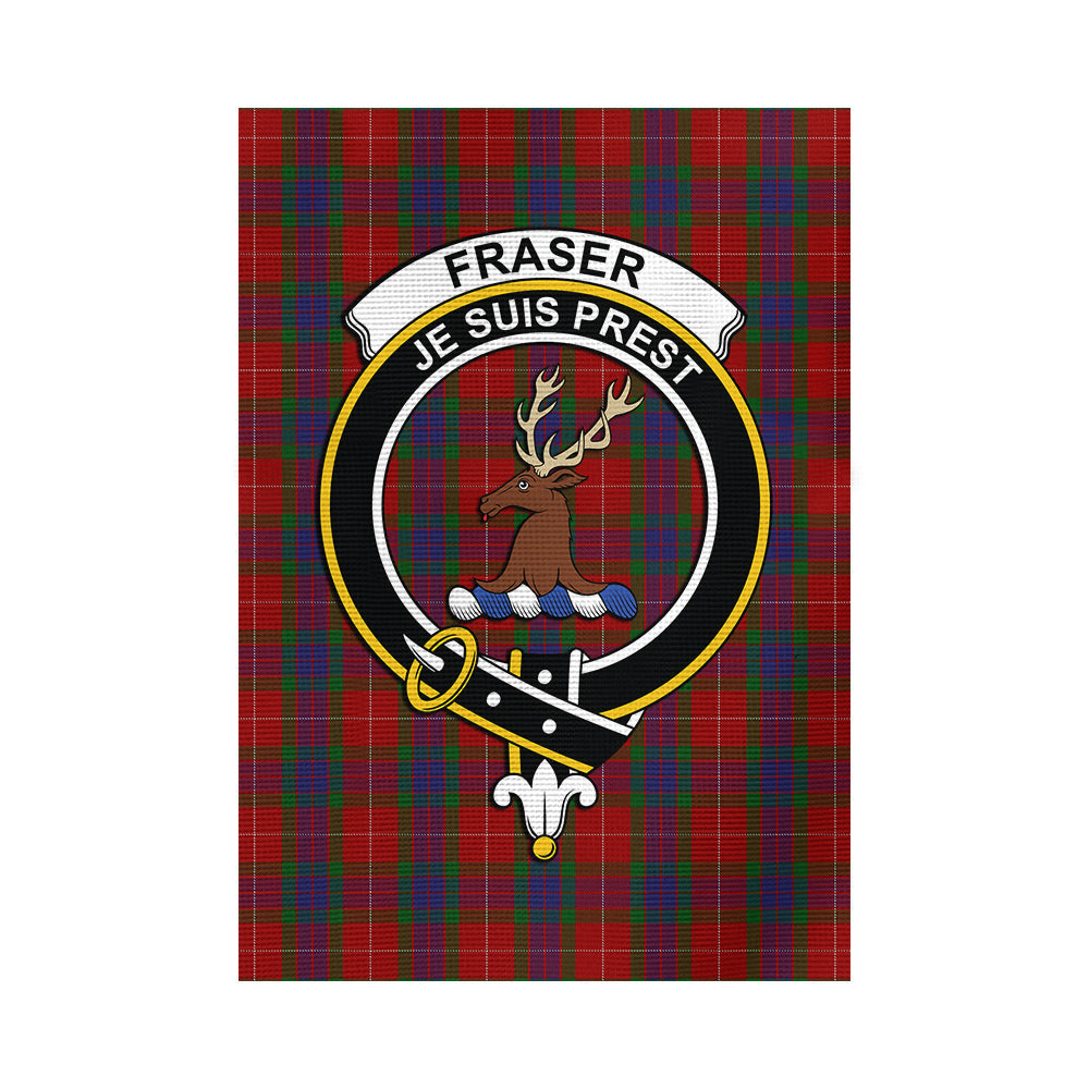 Fraser Tartan Flag with Family Crest - Tartan Vibes Clothing