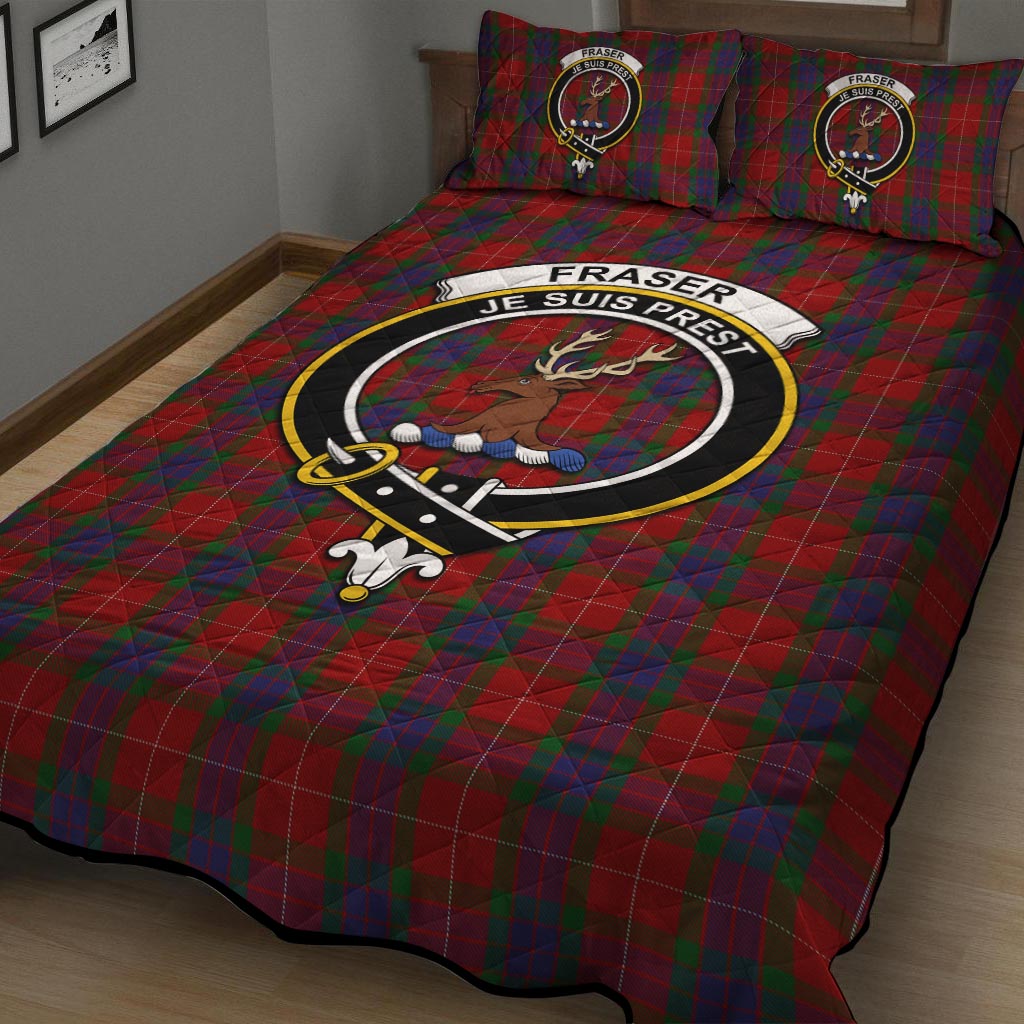 Fraser Tartan Quilt Bed Set with Family Crest - Tartan Vibes Clothing