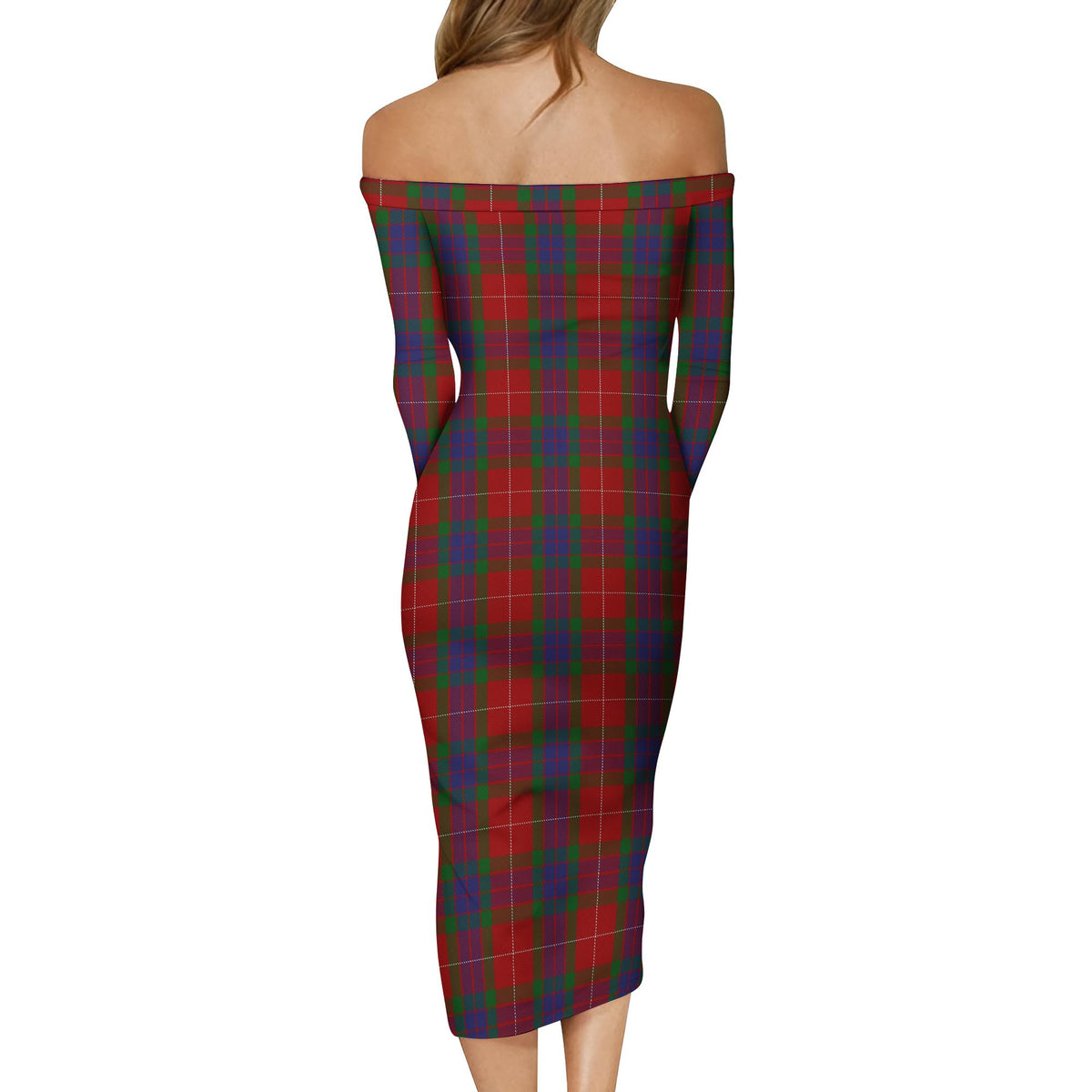 Fraser Tartan Off Shoulder Lady Dress - Tartan Vibes Clothing