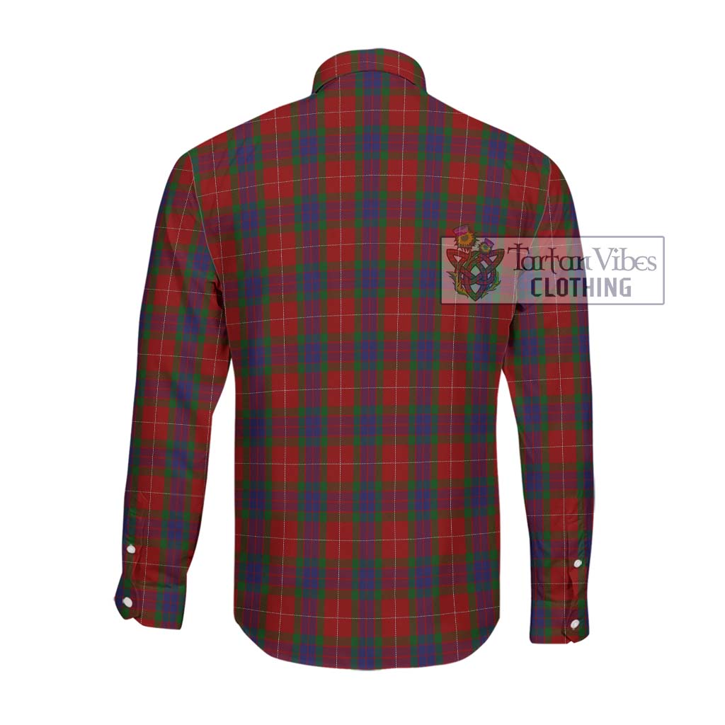 Fraser Tartan Long Sleeve Button Shirt with Family Crest DNA In Me Style - Tartanvibesclothing Shop