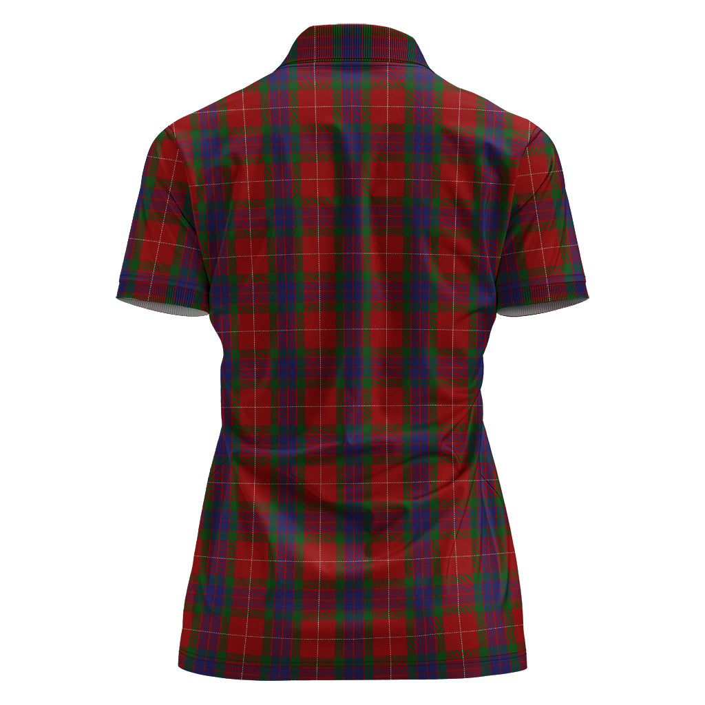 fraser-tartan-polo-shirt-with-family-crest-for-women