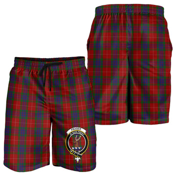 Fraser Tartan Mens Shorts with Family Crest