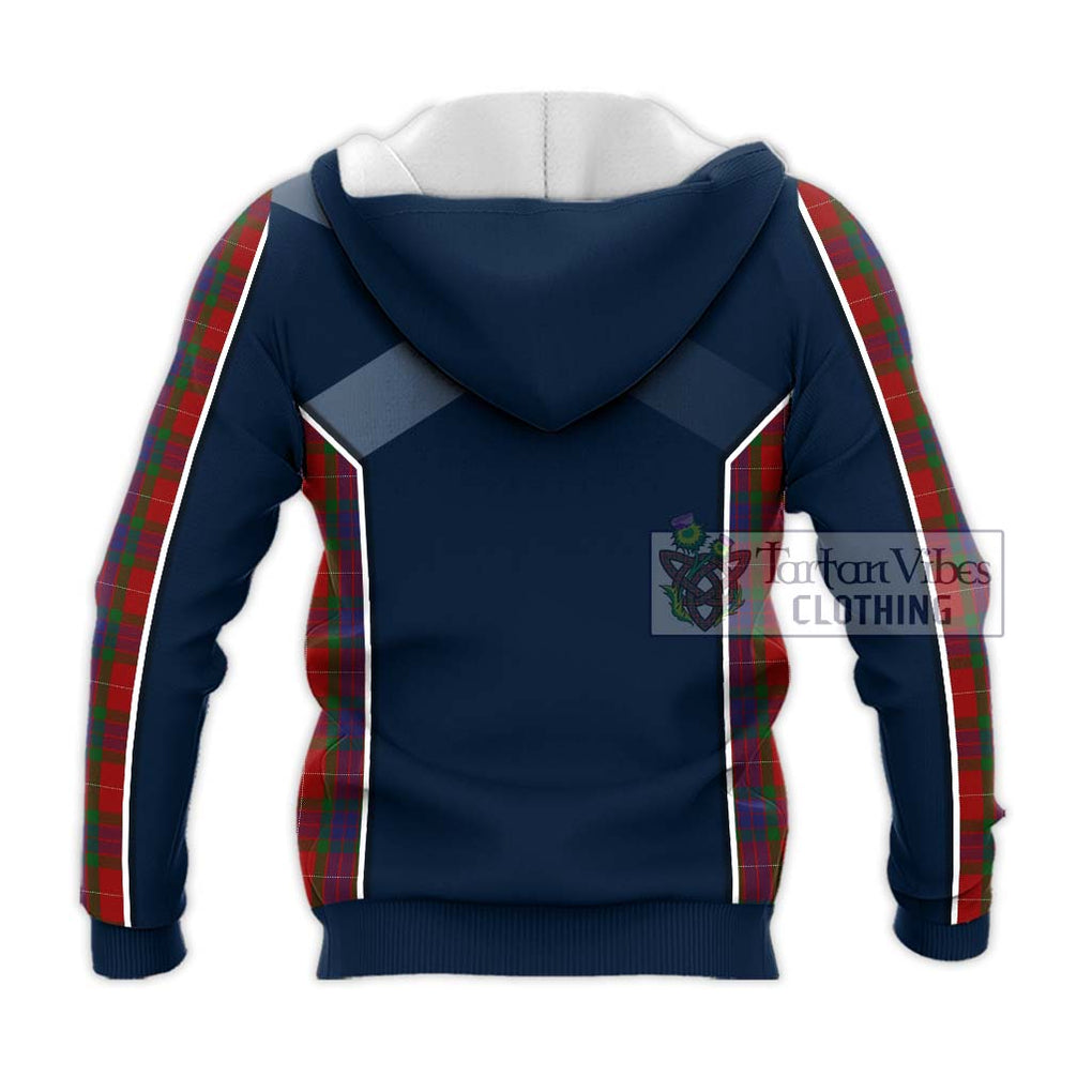 Fraser Tartan Knitted Hoodie with Family Crest and Lion Rampant Vibes Sport Style - Tartan Vibes Clothing