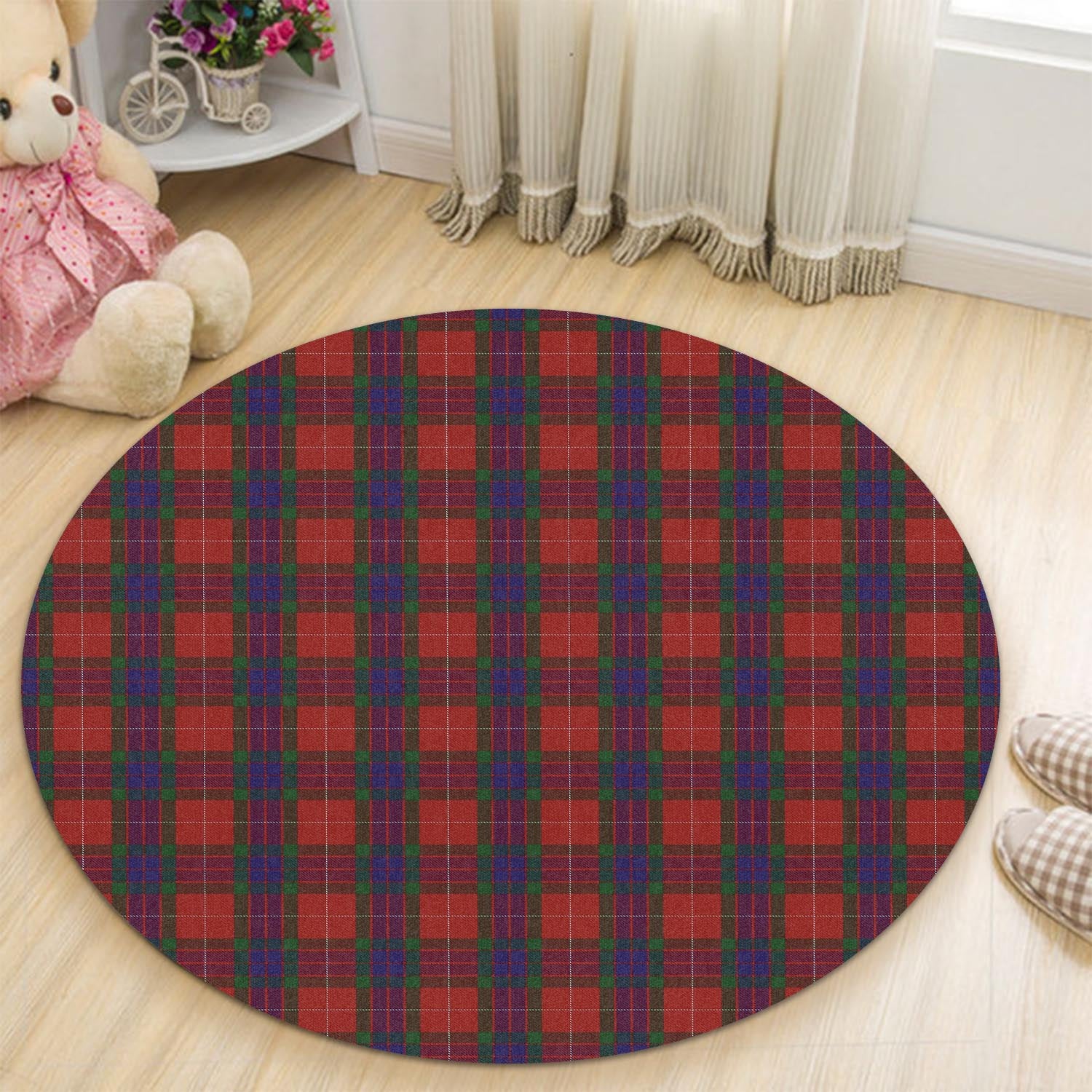 fraser-tartan-round-rug