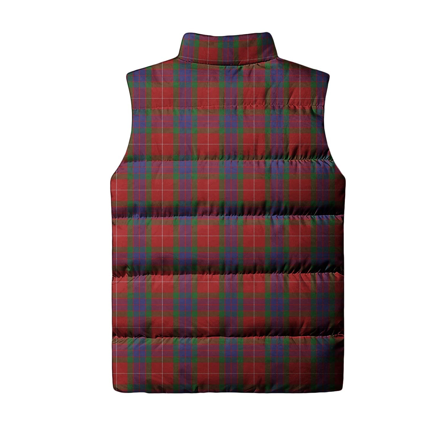 Fraser Tartan Sleeveless Puffer Jacket with Family Crest - Tartanvibesclothing