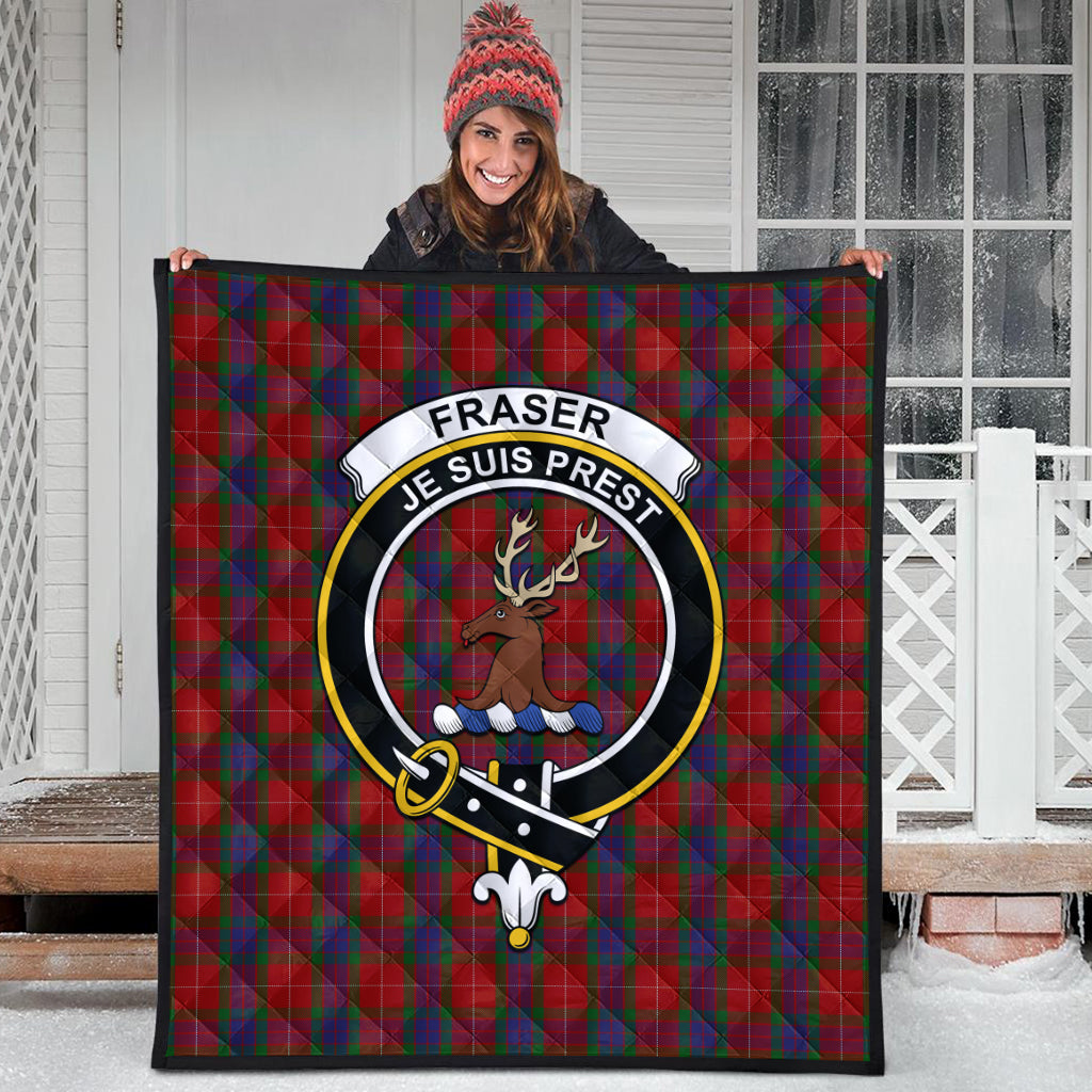 fraser-tartan-quilt-with-family-crest