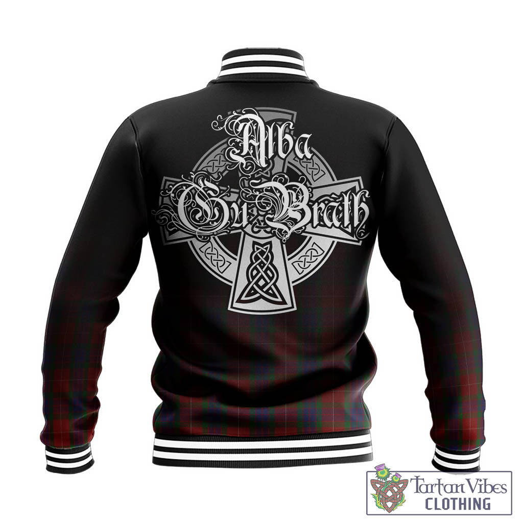 Tartan Vibes Clothing Fraser Tartan Baseball Jacket Featuring Alba Gu Brath Family Crest Celtic Inspired