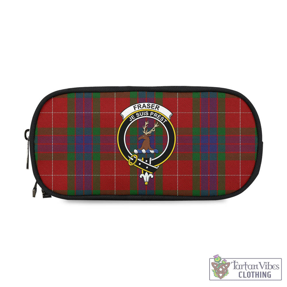 Fraser Tartan Pen and Pencil Case with Family Crest - Tartan Vibes Clothing