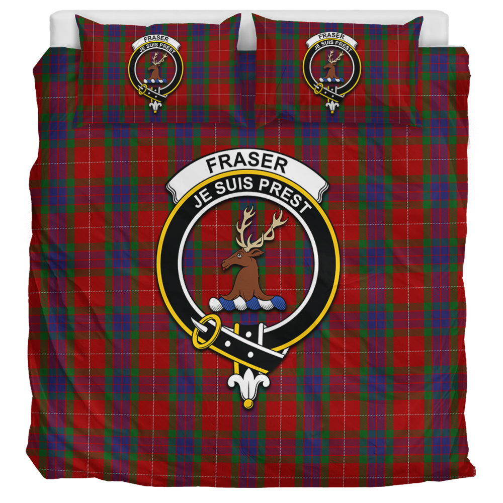 fraser-tartan-bedding-set-with-family-crest