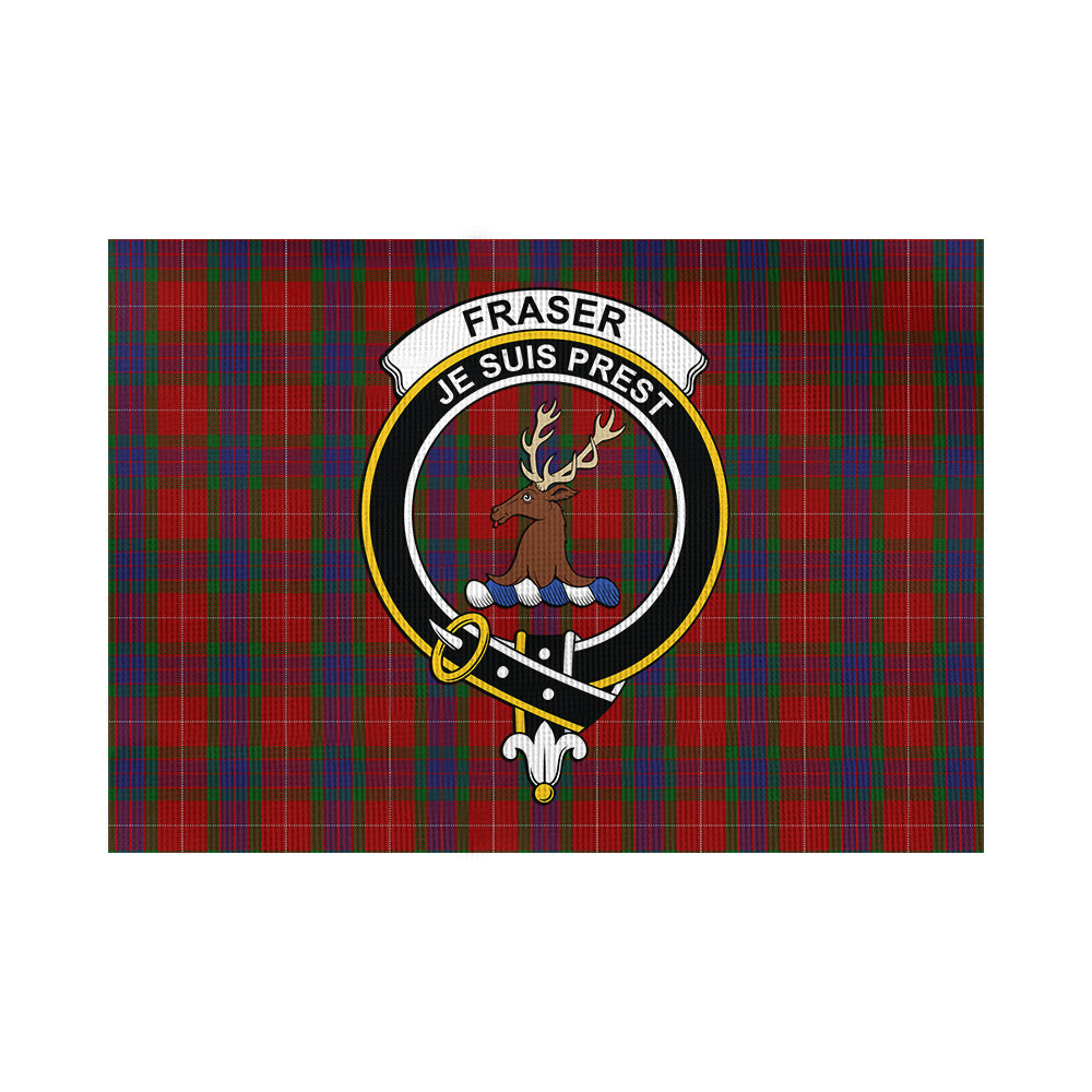 Fraser Tartan Flag with Family Crest - Tartan Vibes Clothing