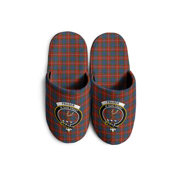 Fraser Ancient Tartan Home Slippers with Family Crest