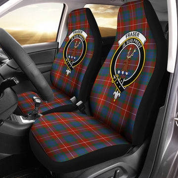 Fraser Ancient Tartan Car Seat Cover with Family Crest