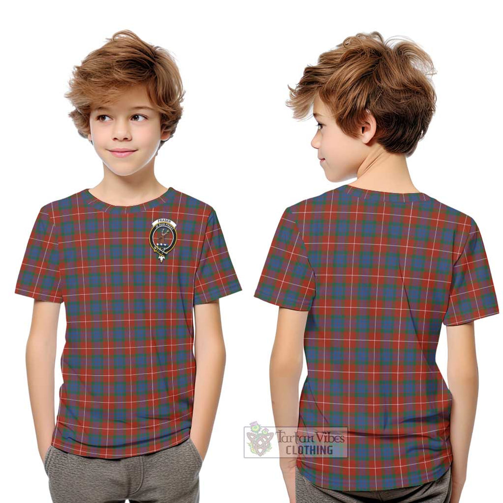 Fraser Ancient Tartan Kid T-Shirt with Family Crest Youth XL Size14 - Tartanvibesclothing Shop