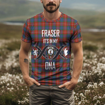 Fraser Ancient Tartan T-Shirt with Family Crest DNA In Me Style