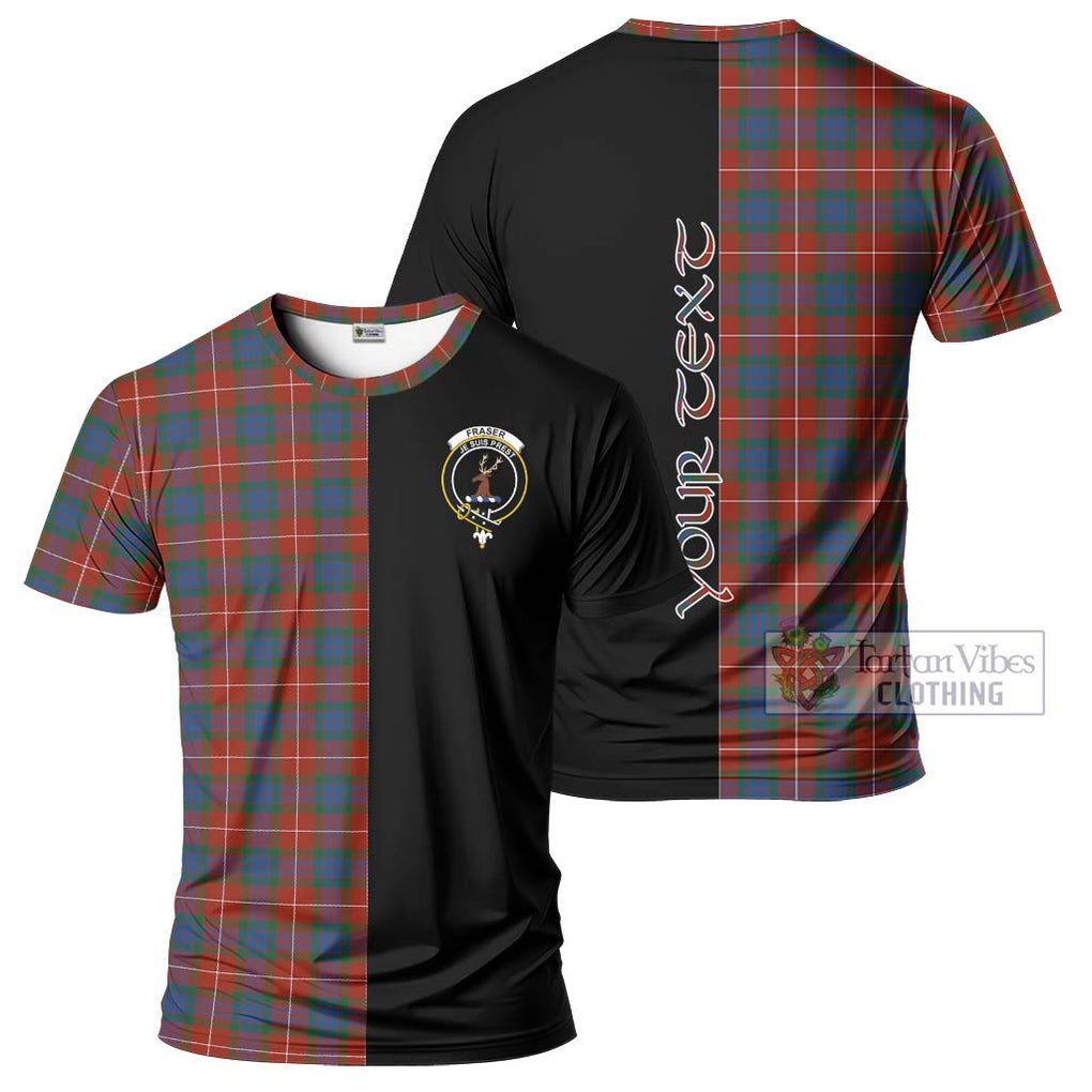 Fraser Ancient Tartan T-Shirt with Family Crest and Half Of Me Style Kid's Shirt - Tartanvibesclothing Shop