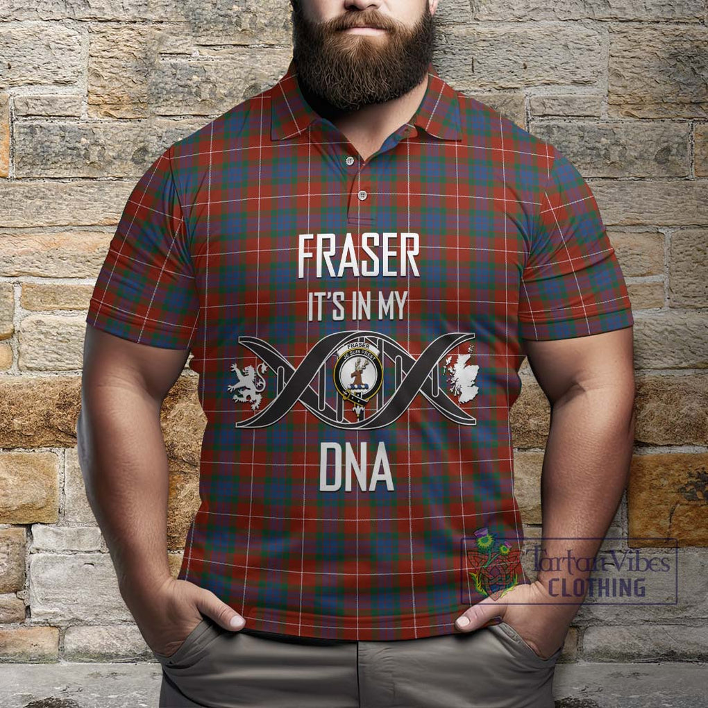 Fraser Ancient Tartan Polo Shirt with Family Crest DNA In Me Style Kid - Tartanvibesclothing Shop