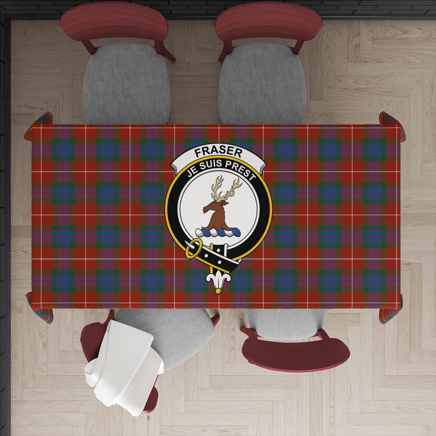 fraser-ancient-tatan-tablecloth-with-family-crest