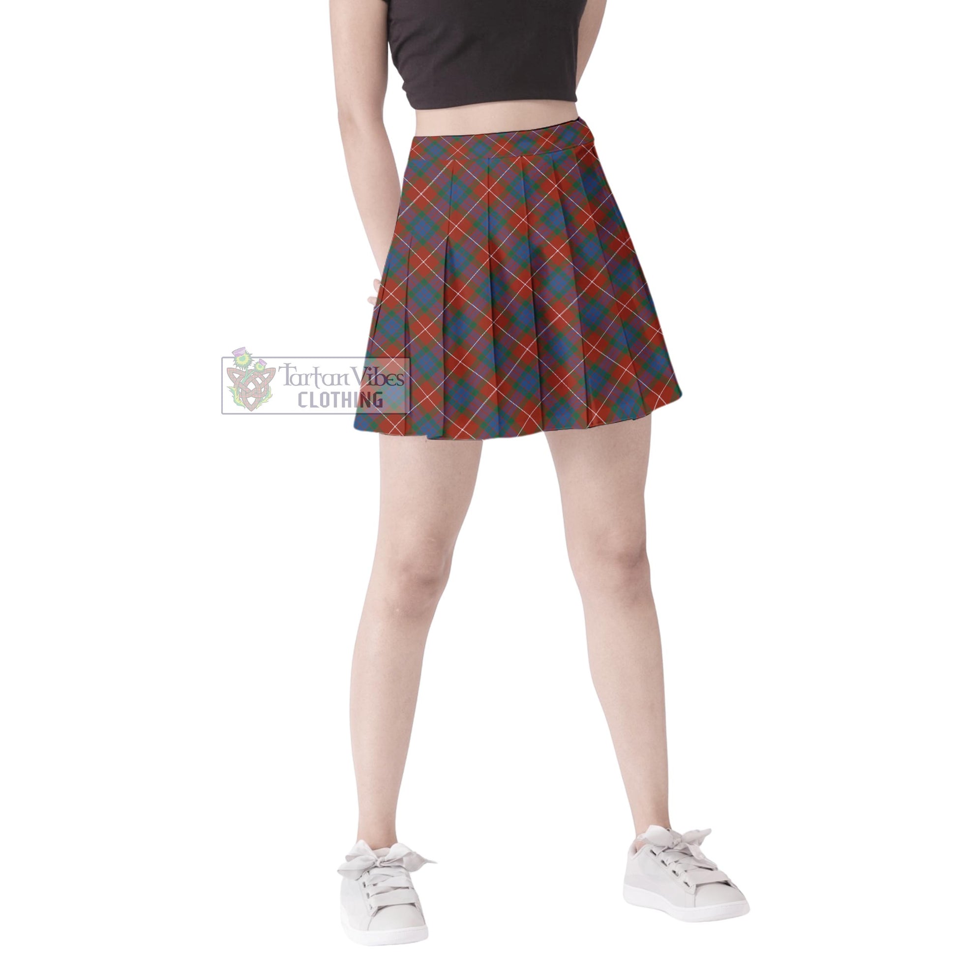 Tartan Vibes Clothing Fraser Ancient Tartan Women's Plated Mini Skirt