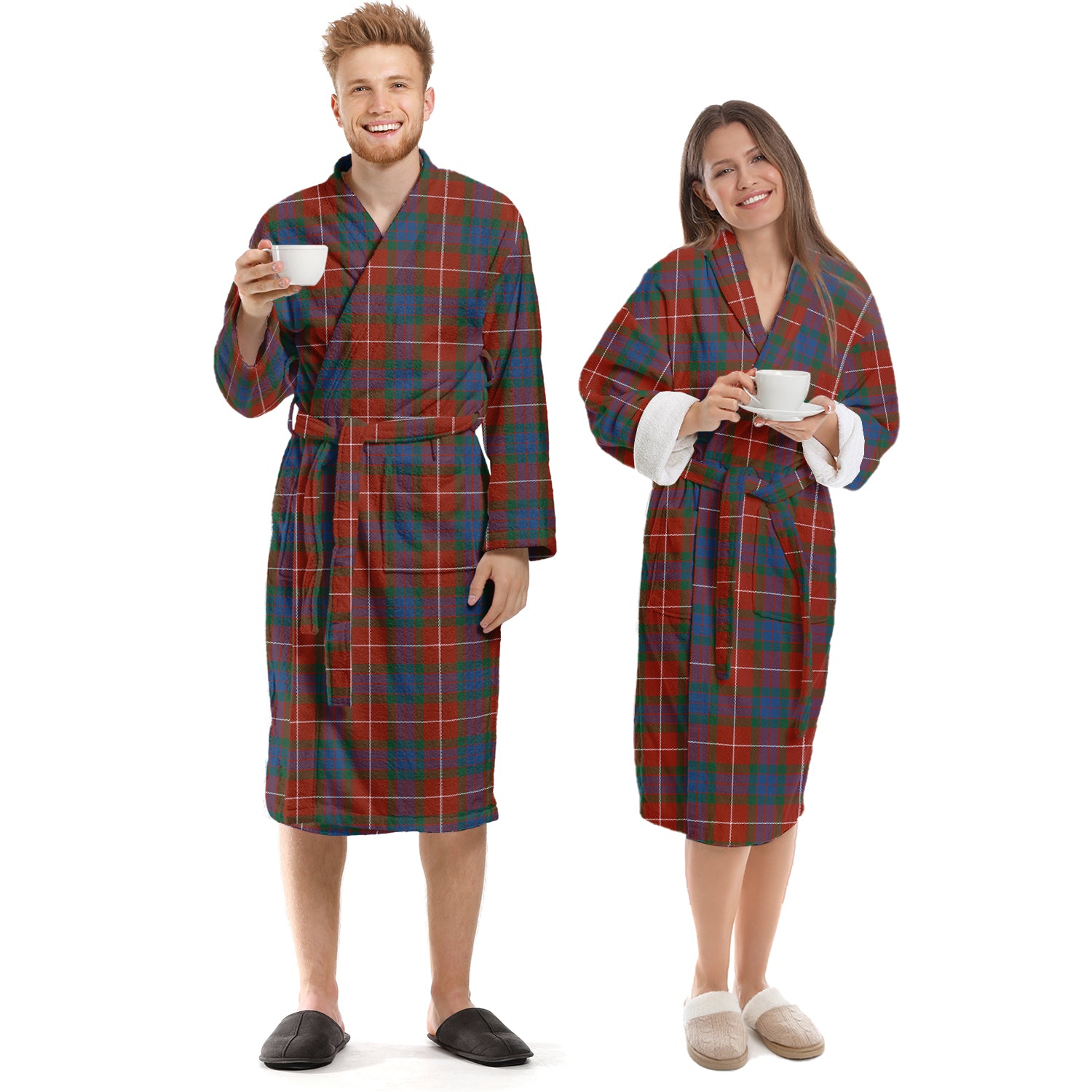 Fraser Ancient Tartan Bathrobe Unisex S - Tartan Vibes Clothing