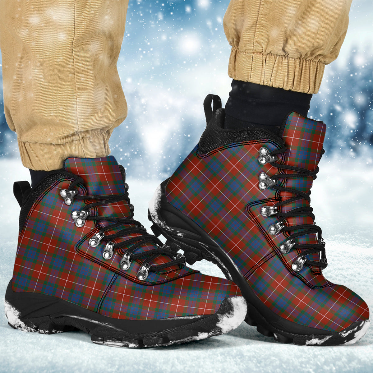 Fraser Ancient Tartan Alpine Boots - Tartanvibesclothing