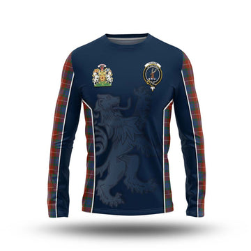 Fraser Ancient Tartan Long Sleeve T-Shirt with Family Crest and Lion Rampant Vibes Sport Style