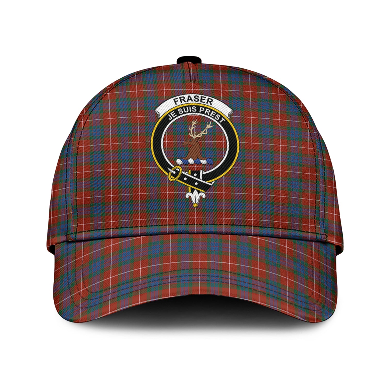 Fraser Ancient Tartan Classic Cap with Family Crest Classic Cap Universal Fit - Tartan Vibes Clothing