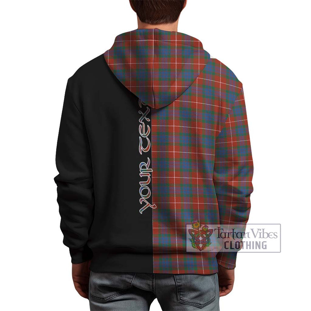 Fraser Ancient Tartan Hoodie with Family Crest and Half Of Me Style - Tartanvibesclothing Shop