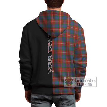 Fraser Ancient Tartan Hoodie with Family Crest and Half Of Me Style