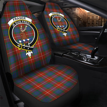 Fraser Ancient Tartan Car Seat Cover with Family Crest