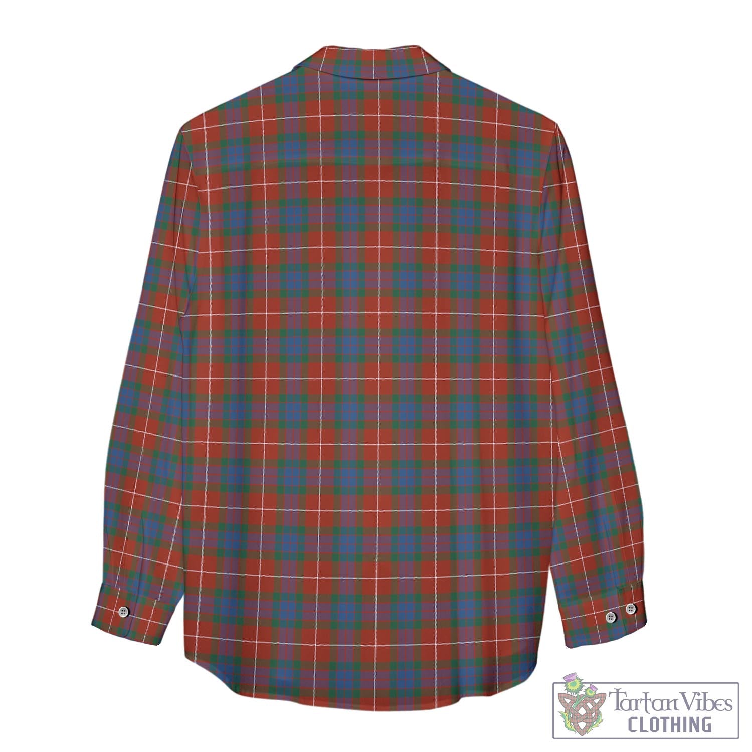 Tartan Vibes Clothing Fraser Ancient Tartan Womens Casual Shirt with Family Crest