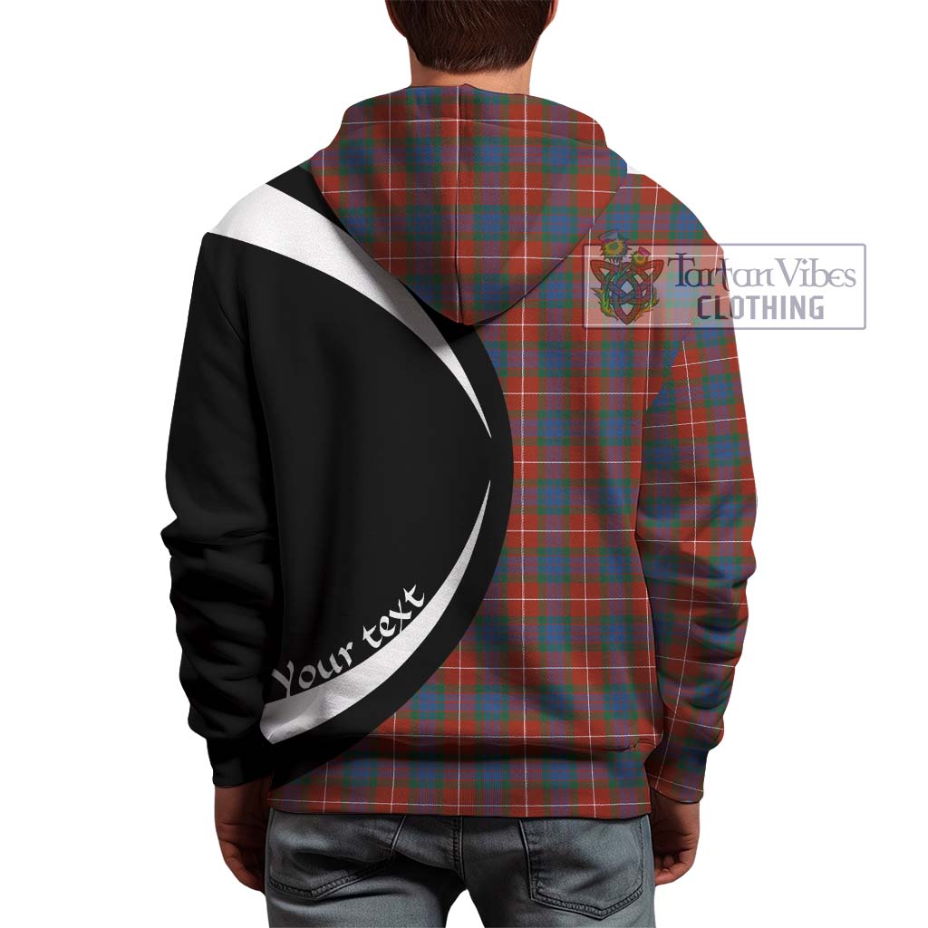 Tartan Vibes Clothing Fraser Ancient Tartan Hoodie with Family Crest Circle Style