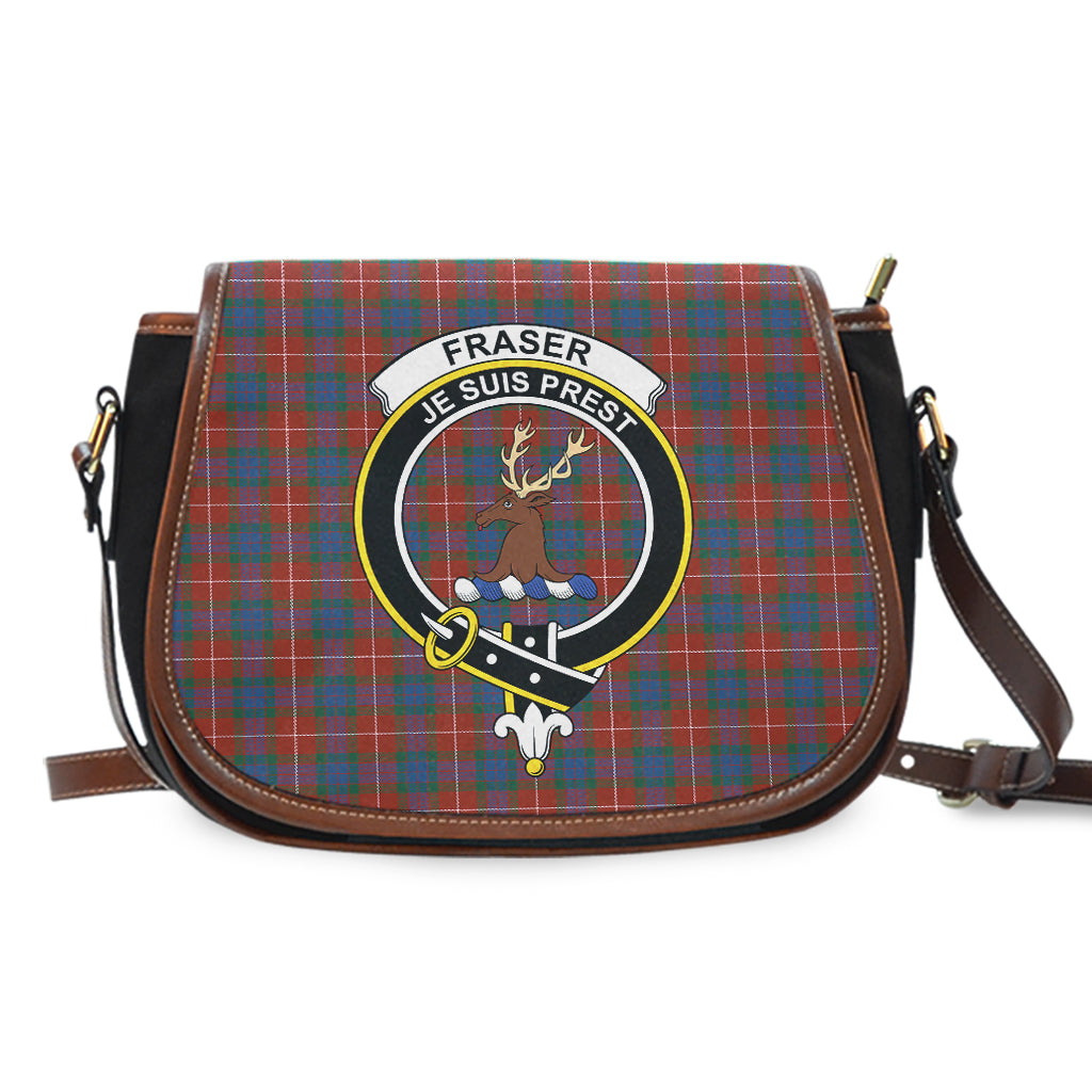 Fraser Ancient Tartan Saddle Bag with Family Crest - Tartan Vibes Clothing