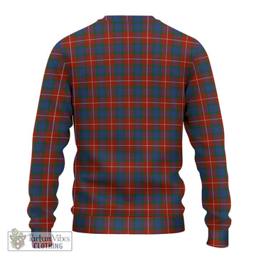 Fraser Ancient Tartan Knitted Sweater with Family Crest DNA In Me Style