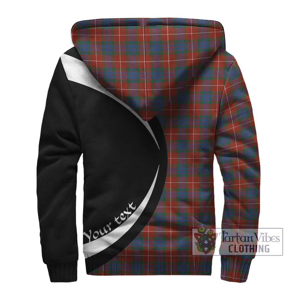 Fraser Ancient Tartan Sherpa Hoodie with Family Crest Circle Style - Tartan Vibes Clothing