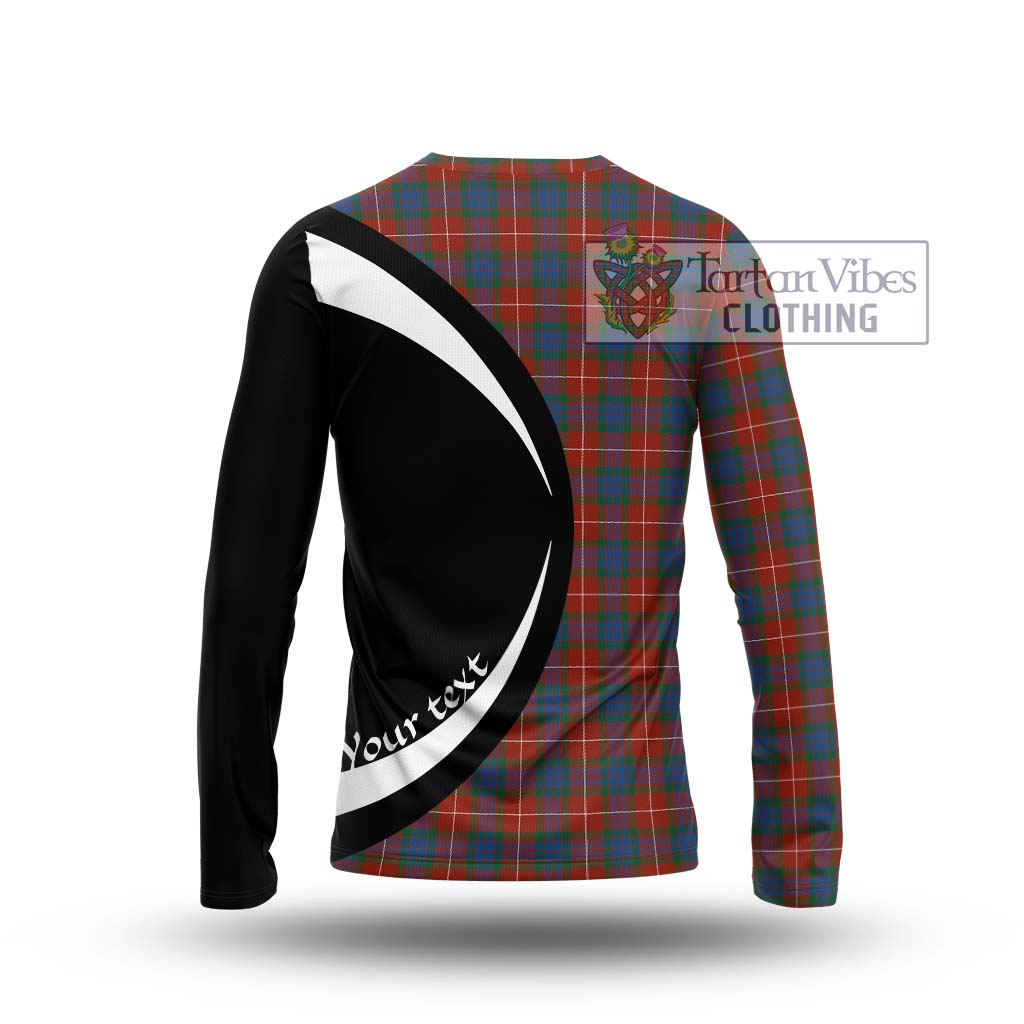 Fraser Ancient Tartan Long Sleeve T-Shirt with Family Crest Circle Style - Tartan Vibes Clothing