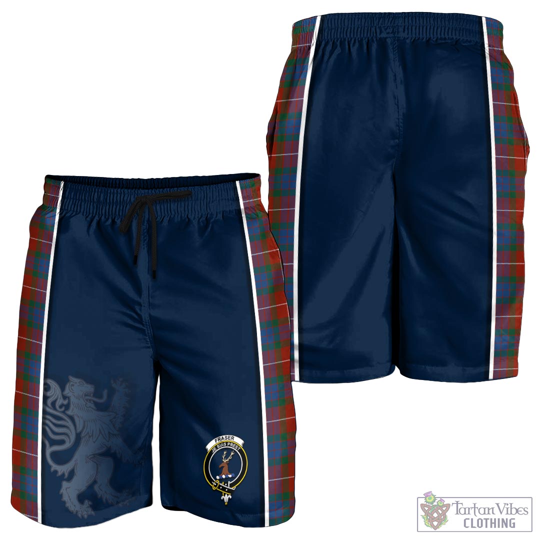 Tartan Vibes Clothing Fraser Ancient Tartan Men's Shorts with Family Crest and Lion Rampant Vibes Sport Style