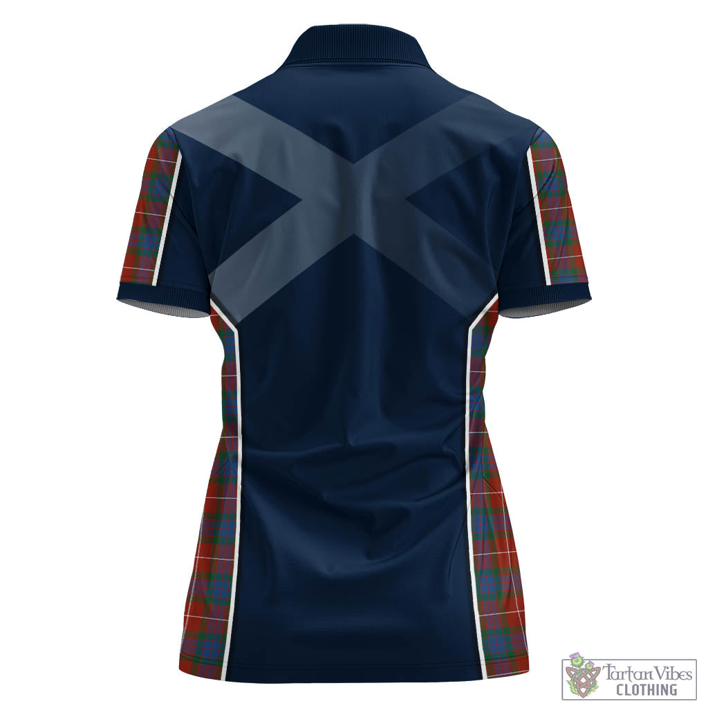 Fraser Ancient Tartan Women's Polo Shirt with Family Crest and Lion Rampant Vibes Sport Style - Tartan Vibes Clothing