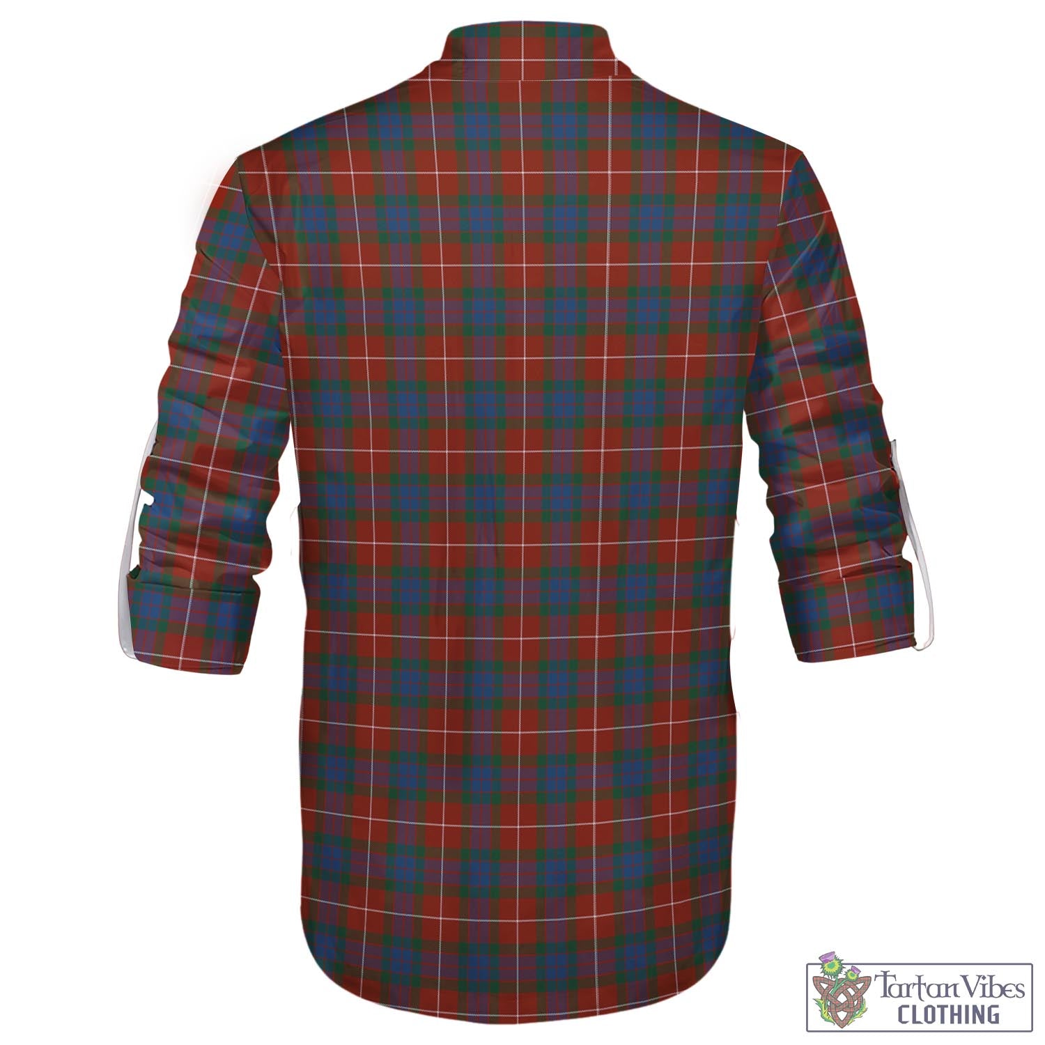 Tartan Vibes Clothing Fraser Ancient Tartan Men's Scottish Traditional Jacobite Ghillie Kilt Shirt