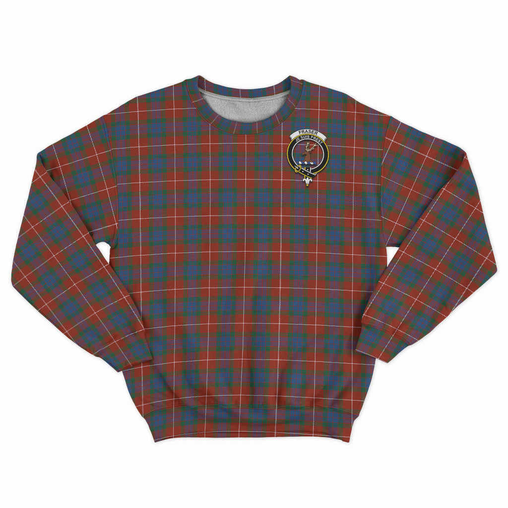 Fraser Ancient Tartan Sweatshirt with Family Crest - Tartan Vibes Clothing