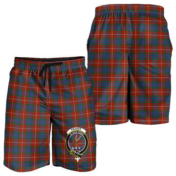 Fraser Ancient Tartan Mens Shorts with Family Crest