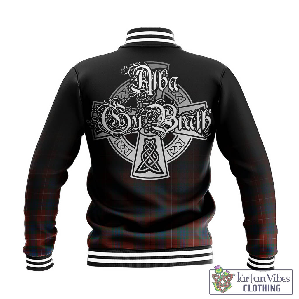 Tartan Vibes Clothing Fraser Ancient Tartan Baseball Jacket Featuring Alba Gu Brath Family Crest Celtic Inspired