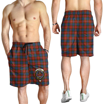 Fraser Ancient Tartan Mens Shorts with Family Crest