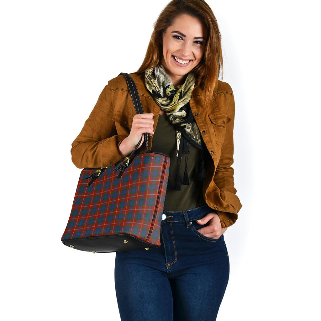 fraser-ancient-tartan-leather-tote-bag