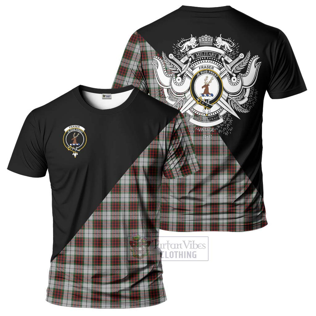 Fraser Dress Tartan T-Shirt with Family Crest and Military Logo Style Kid's Shirt - Tartanvibesclothing Shop