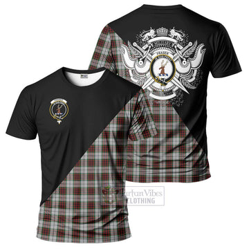 Fraser Dress Tartan T-Shirt with Family Crest and Military Logo Style