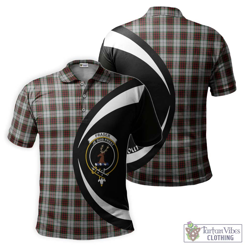 Fraser Dress Tartan Men's Polo Shirt with Family Crest Circle Style Kid - Tartan Vibes Clothing