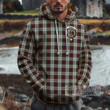 Fraser Dress Tartan Cotton Hoodie with Family Crest