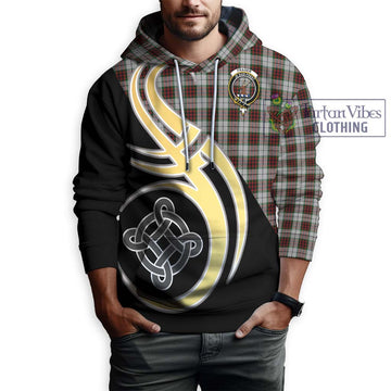 Fraser Dress Tartan Hoodie with Family Crest and Celtic Symbol Style