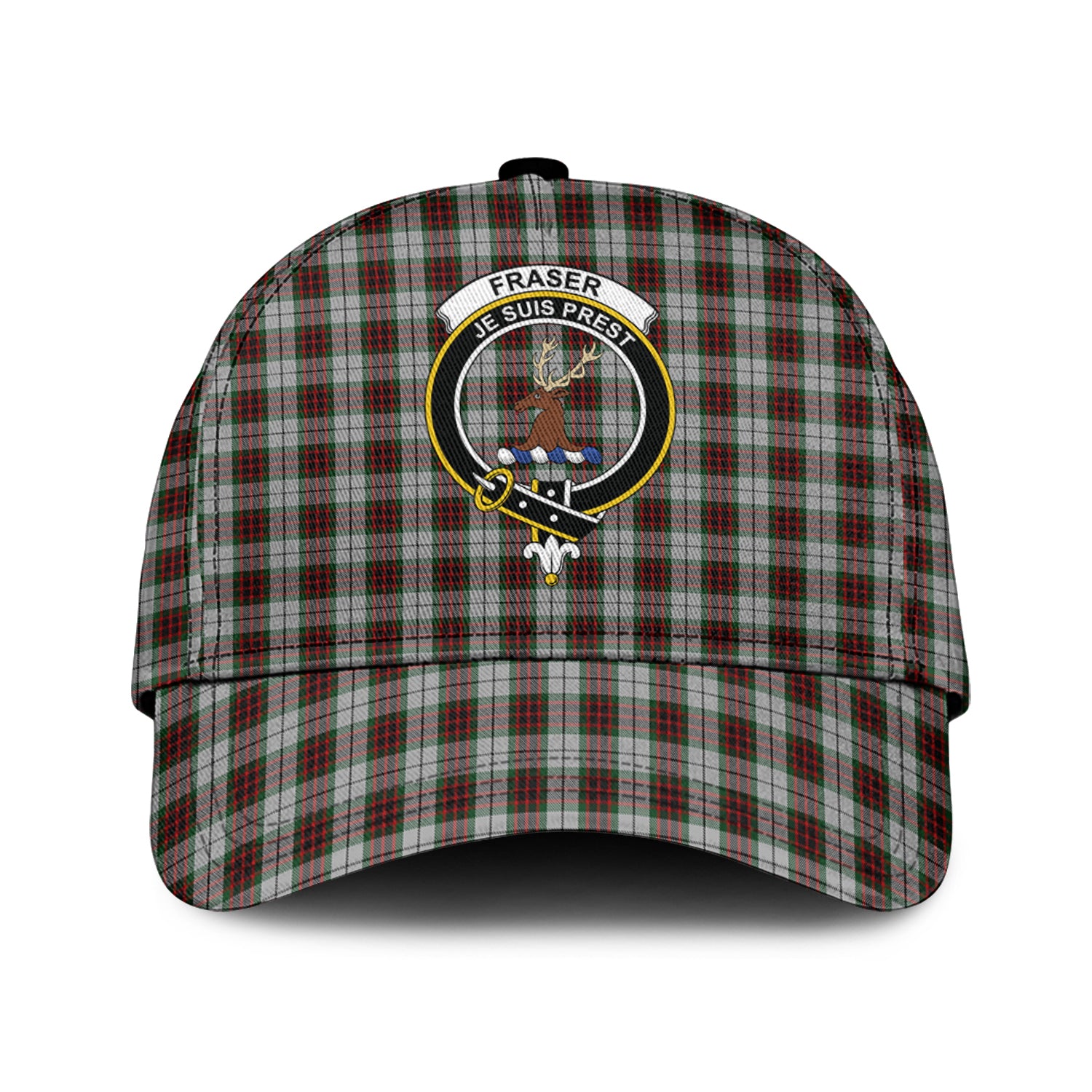 Fraser Dress Tartan Classic Cap with Family Crest Classic Cap Universal Fit - Tartan Vibes Clothing